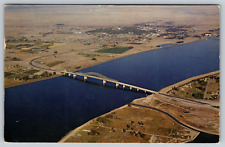 c1960s Pasco-Kennewick Bridge Washington Aerial View Vintage Postcard picture