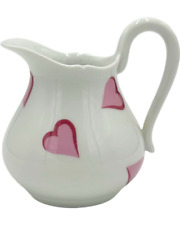 D. Porthault Paris Creamer Les Coeurs Pink Hearts Porcelain Limoges Coffee Tea picture