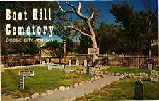 VTG Postcard- ICS-40. BOOT HILL CEMENTRY DOGES CITY, KANASAS. Unused 1960 picture