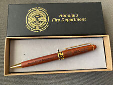 Vintage Honolulu Fire Dept. 150 Years 1851-2001 Wooden Collectible Pen New picture