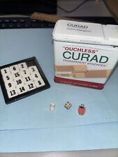 Vtg Kendall Curad Ouchless Hypo-Allergenic Plastic Bandages Tin Box & More picture