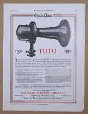 1913 ELYRIA-DEAN TUTO HORN Magazine AD ~ WINTON SIX MOTOR CAR, Cleveland, OH picture