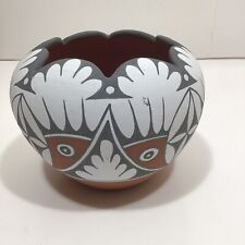 Vintage MARY SMALL Jemez Pueblo Native American Pottery Bowl 5”x7” picture