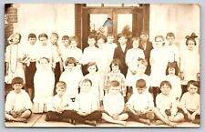 Postcard RPPC School Children Class Picture Boys And Girls c1904-1918 picture