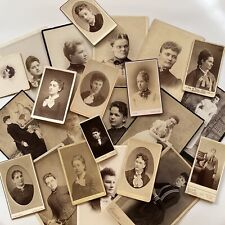 Antique Photograph Cabinet Card & CDV Lot Of 23 Beautiful Women Wonderful Group picture