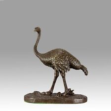 Antique French Animal bronze “Standing Ostrich” by Alfred Barye picture