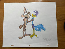 Nice Virgil Ross Original Hand Drawn Sketch in Color of Road Runner and Coyote picture