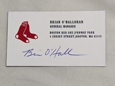 Brian O' Halloran Autograph Boston Red Sox GM Signed Business Card picture