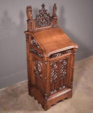 Antique French Solid Walnut Wood Church Prie Dieu/Prayer Cabinet/Altar picture