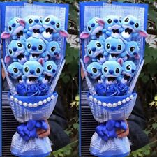 Kawaii Lilo&Stitch Handmade Flowers Graduation  day Bouquet Stitch Blue Plush picture