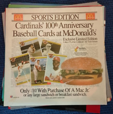 MCDONALDS PROMOTIONAL TRANSLIGHT POP POINT OF PURCHASE - Cardinal's 100th Anniv picture