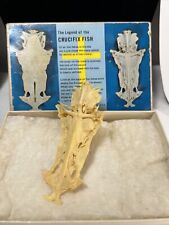 Vintage legend of the crucifix fish. Fishbone with original box picture
