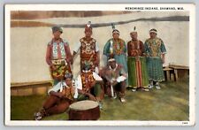 Native American Menominee Indians Shawano WI Vintage WB Postcard c 1920s RARE picture