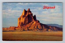 Shiprock NM-New Mexico, Volcanic Plug, Antique, Vintage Souvenir Postcard picture