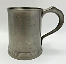 Vintage English Pewter Pint Tankard - by Crown and Rose Made in London picture