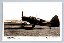 RPPC RAF Fairey Firefly Strike Fighter FLIGHT Photograph Postcard picture