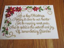 Vtg Christmas Card USED Hallmark Let Us Keep Christmas Poinsettia picture