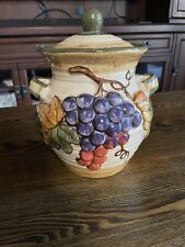 Certified International TUSCANY Pamela Gladding Canister w Lid 8” picture