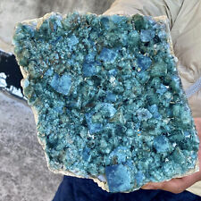 9.59LB Natural Green FLUORITE Quartz Crystal Cluster Mineral Specimen picture