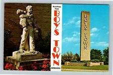 Boys Town NE-Nebraska, General Greetings, Statues, Vintage Postcard picture