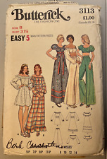Butterick  3113 Dress Elastic Off The Shoulder Blouse Palazzo Pants Bust 31.5 picture