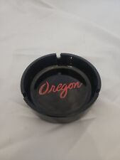 Oregon Souvenir Ceramic  Trinket Tray Ashtray Black and Red  picture