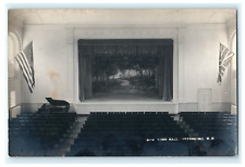 New Town Hall Peterboro NH RPPC Interior View picture