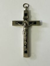 Golgotha Crucifix Germany Skull & Crossbones Steel with Wood Inlay 3.5” Pectoral picture
