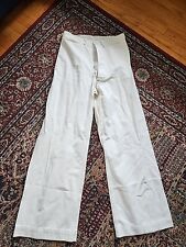 Vintage 40s 50s USN White Cotton Trousers Pants Button Fly WW2 picture