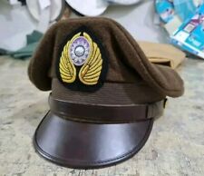 WW2 1940s WWII Flying Tigers CBI AVG Crusher Reproduction Visor Cap Officers Hat picture
