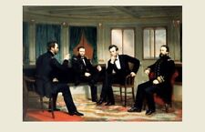 1865 Abraham Lincoln Peacemakers PHOTO General Ulysses S Grant William Sherman picture