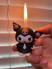 Japanese Black Kuromi Kawaii Lighter Soft Flame Butane Hello Kitty Fits in Bag picture