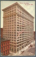 St Louis Mo  Pierce Building + street view - 1910 postcard posted to Durand  Mi picture