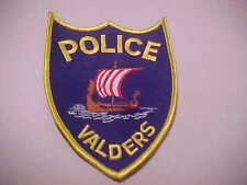 VALDERS WISCONSIN POLICE PATCH SHOULDER SIZE UNUSED************NOT A BADGE picture