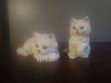 Vintage - Ceramic White Cat Pair -  Enesco - Adorable Mint Condition picture
