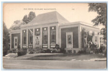 c1940's Post Office First Congregational Church Rockland MA Unposted Postcard picture
