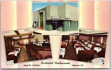 Nickodell Restaurant Hollywood California CA Dinning Room Multiview Postcard picture
