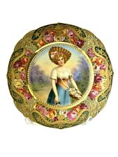 19c Royal Vienna Porcelain Antique Jeweled Plate Signed E.Volk picture