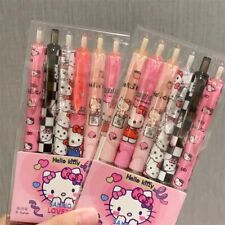 Sanrio Kawaii Hello Kitty 6PC Black 0.5mm Gel Pens School Stationery Supplies picture
