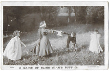 (7917 ) 1911 PHOTO POSTCARD  Precious Children Playing Game of  BLIND MANS BLUFF picture