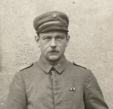 WWI German Soldier 2nd Royal Saxon Iron Cross Ribbon RPPC Postcard  picture