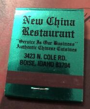 New China Restaurant Boise Idaho Unstruck Matchbook 70s-80s picture