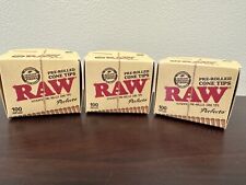 RAW PRE-ROLLED PERFECTO CONE TIPS - 100 COUNT (3 Boxes 300 Total) picture