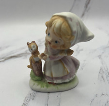 Vintage Homco Girl Feeding a Squirrel Ceramic Figurine 3
