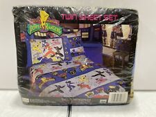NEW - SEALED Vintage 1994 Mighty Morphin Power Rangers Twin Sheet Bed Set Saban picture