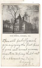 Kenosha WI High School 1906 Vintage Postcard picture