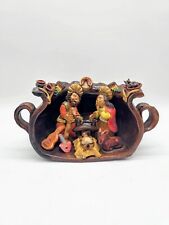 Vintage Portugese Pottery Artisan Nativity Scene Christmas Mary, Joseph & Jesus picture