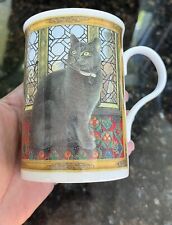 Lesley Anne Ivory Cats Coffee Tea Mug Made in England Vtg 90s Crown Trent China picture
