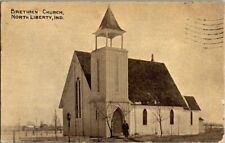 1911. BRETHREN CHURCH. NORTH LIBERTY, IND. POSTCARD. DC1 picture