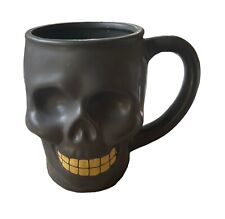 Boston Warehouse Trading Corp. Black Skull 20 oz Coffee/Beer Mug/Cup Halloween picture
